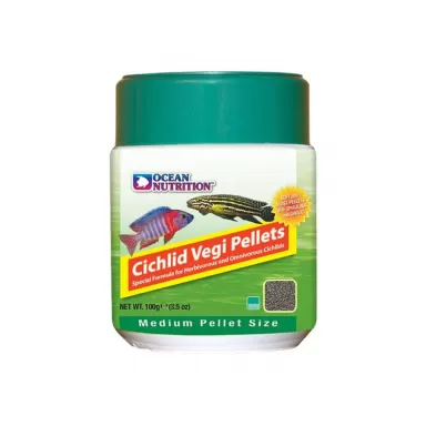 Ocean nutrition cichlid vegi pellets medium 100g