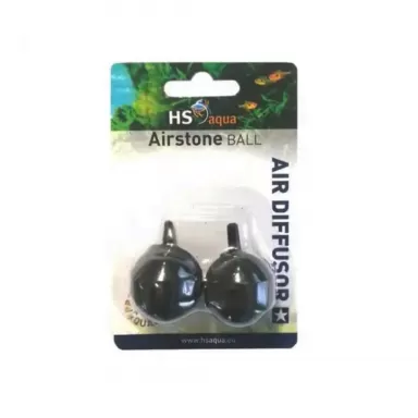 HS Aqua luchtsteen bal 30mm zwart 2 st blister